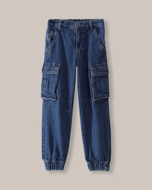 Jogger De Mezclilla Azul Acero